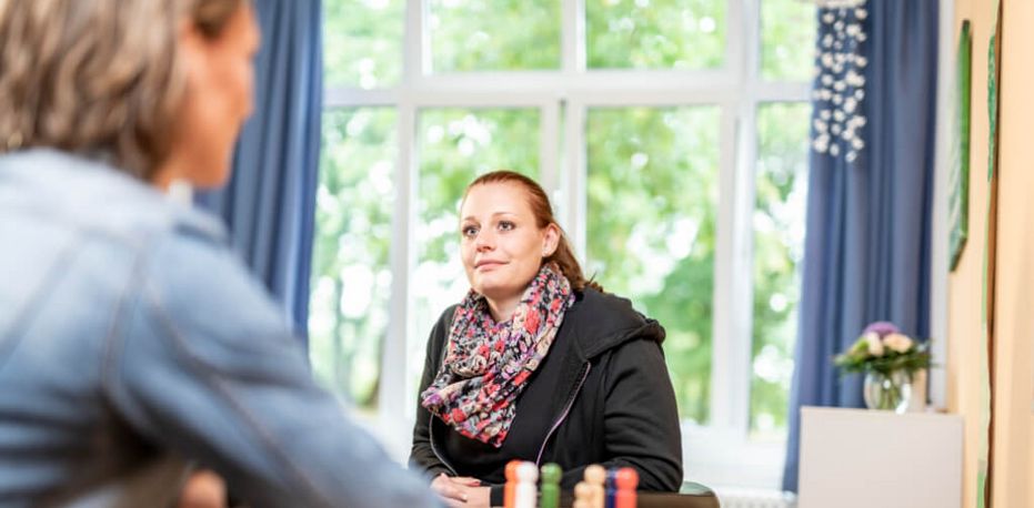 Patientin bei Gesprächstherapie