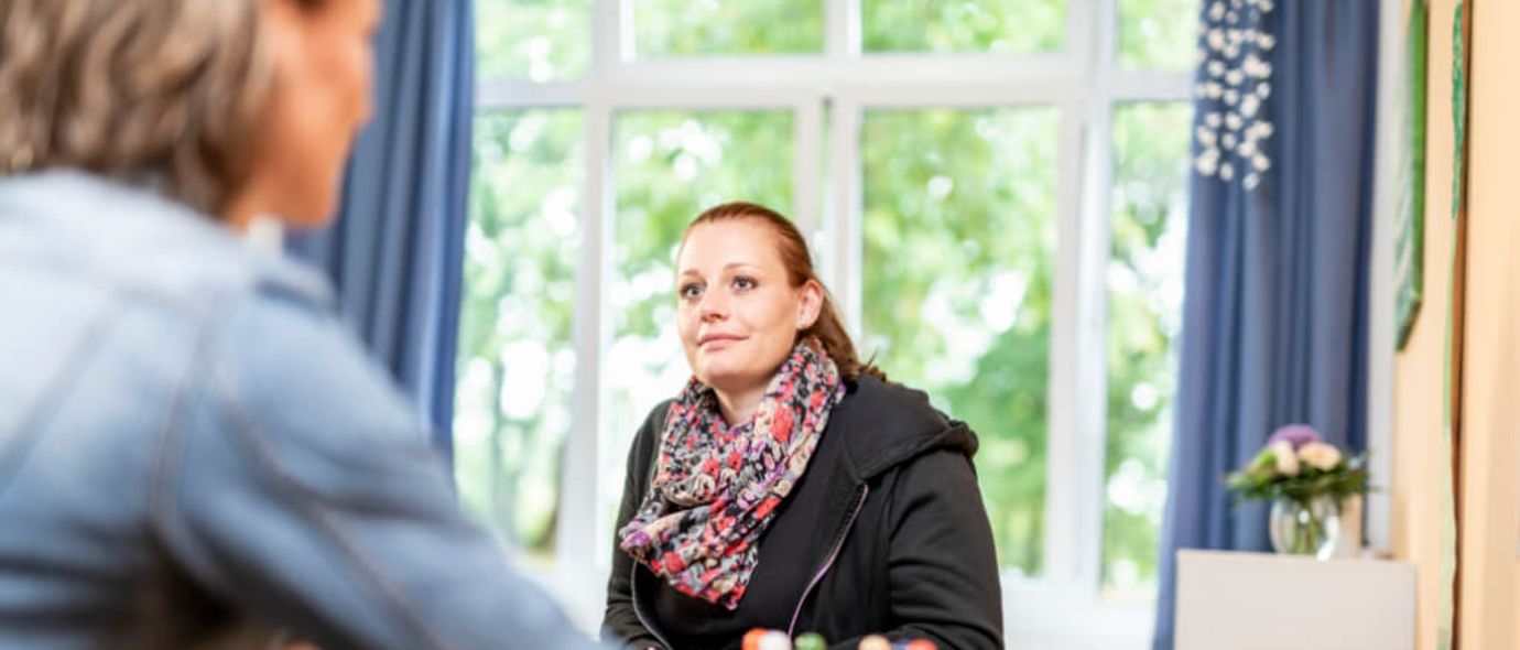 Patientin bei Gesprächstherapie